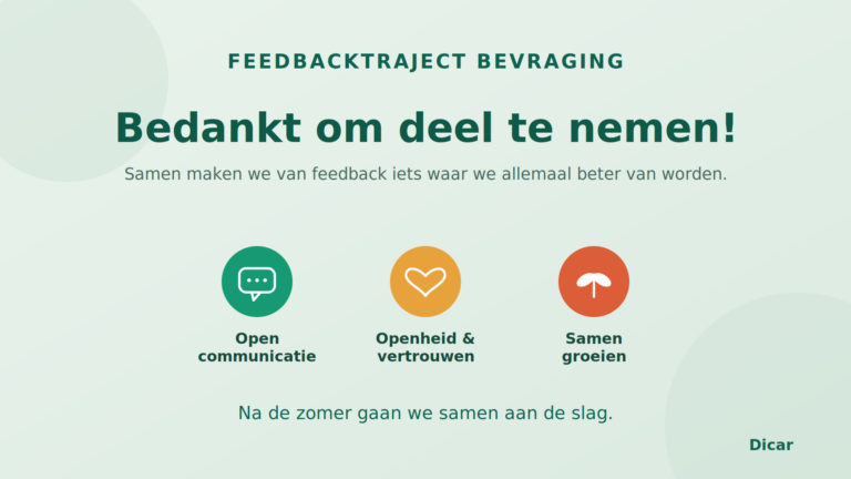 Feedback traject – bevraging